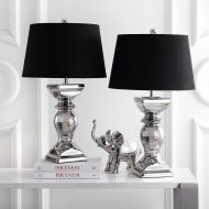 Safavieh Lighting Collection Helen Silver Baluster 28-inch Table Lamp (Set of 2)