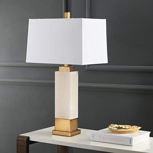  Safavieh Lighting Collection Rozella Alabaster 29.5 Table Lamp, White