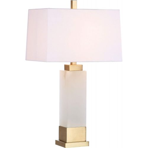  Safavieh Lighting Collection Rozella Alabaster 29.5 Table Lamp, White