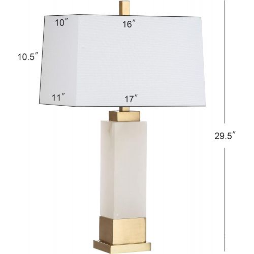  Safavieh Lighting Collection Rozella Alabaster 29.5 Table Lamp, White