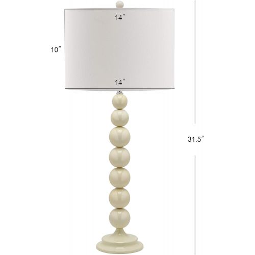  Safavieh Lighting Collection Jenna Marine Blue Stacked Ball 31-inch Table Lamp (Set of 2)