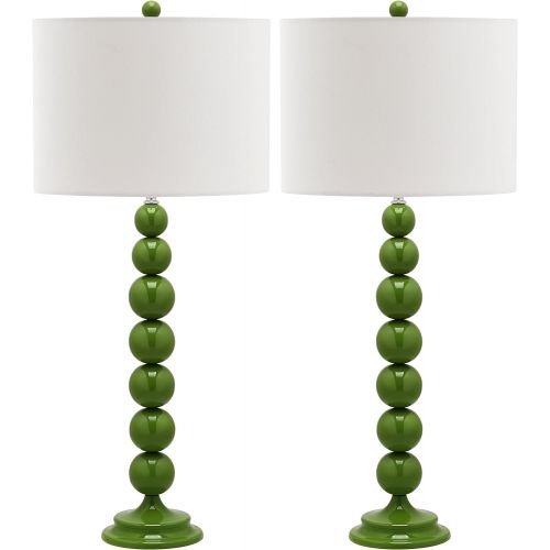  Safavieh Lighting Collection Jenna Marine Blue Stacked Ball 31-inch Table Lamp (Set of 2)