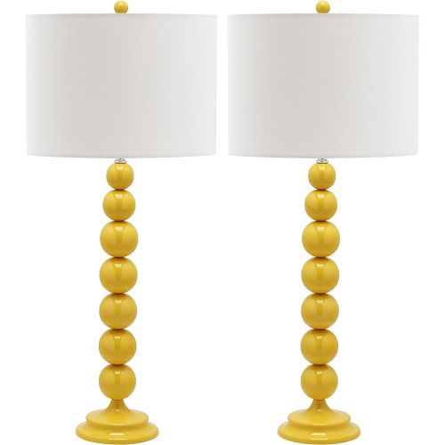  Safavieh Lighting Collection Jenna Marine Blue Stacked Ball 31-inch Table Lamp (Set of 2)