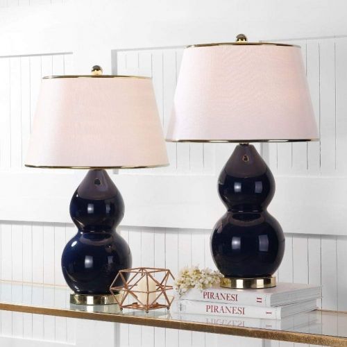  Safavieh Lighting Collection Jill White Double Gourd 25.5-inch Table Lamp (Set of 2)