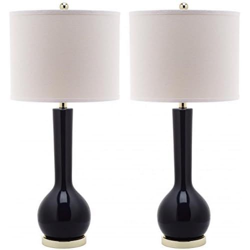  Safavieh Lighting Collection Mae Long Neck White Ceramic 30.5-inch Table Lamp (Set of 2)