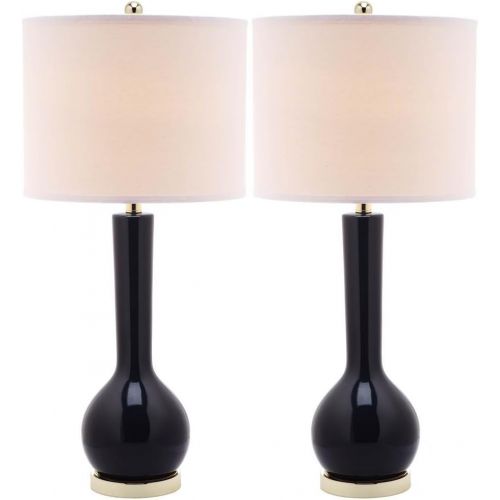  Safavieh Lighting Collection Mae Long Neck White Ceramic 30.5-inch Table Lamp (Set of 2)