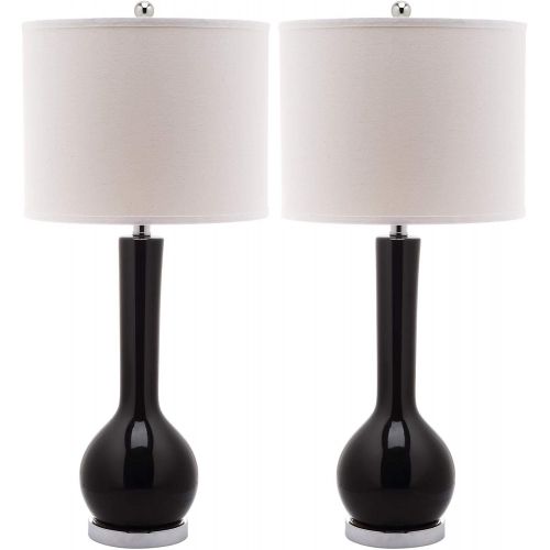  Safavieh Lighting Collection Mae Long Neck White Ceramic 30.5-inch Table Lamp (Set of 2)