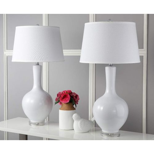  Safavieh Lighting Collection Blanche Gourd Navy 32-inch Table Lamp (Set of 2)