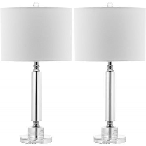  Safavieh Lighting Collection Deco Column Crystal 24.5-inch Table Lamp (Set of 2)