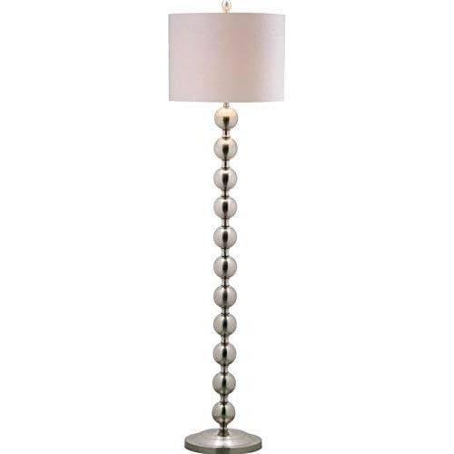  Safavieh Lighting Collection Reflections Stacked Ball Nickel 58.5-inch Floor Lamp