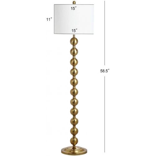  Safavieh Lighting Collection Reflections Stacked Ball Nickel 58.5-inch Floor Lamp