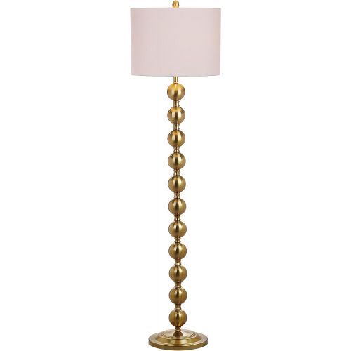  Safavieh Lighting Collection Reflections Stacked Ball Nickel 58.5-inch Floor Lamp