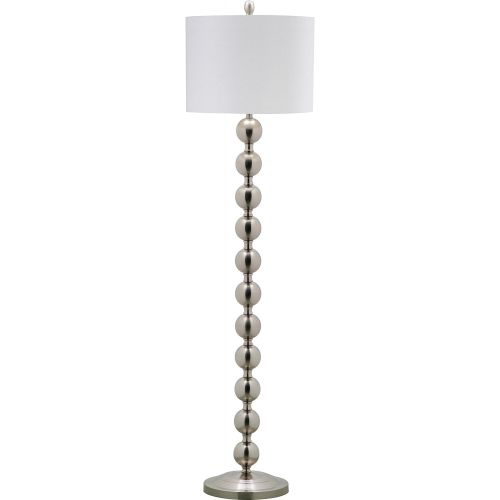  Safavieh Lighting Collection Reflections Stacked Ball Nickel 58.5-inch Floor Lamp