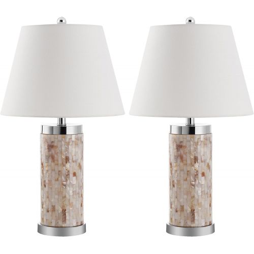  Safavieh Lighting Collection Diana Ivory Shell 21.5-inch Table Lamp (Set of 2)