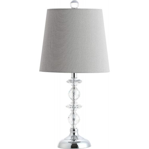  Safavieh MLT4002A Lighting Collection Lucena Grey Shade and Clear Base Table Lamp