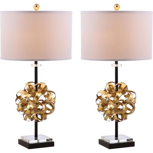  Safavieh TBL4050A-SET2 Lighting Collection Lionel Gold and Black Table Lamp