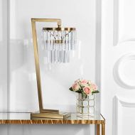 Safavieh TBL4073A Lighting Collection Callum Brass Gold and Clear Table Lamp