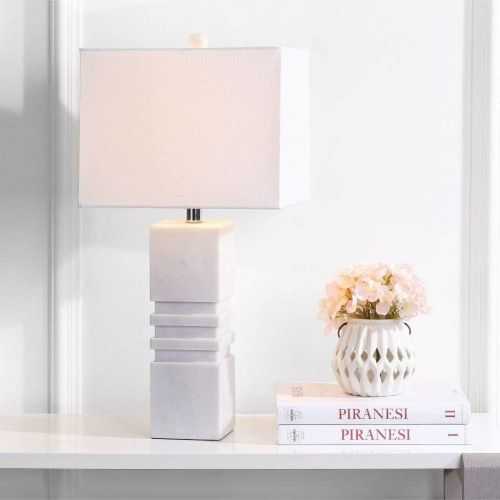  Safavieh TBL4064A Lighting Collection Faye Marble Black Table Lamp