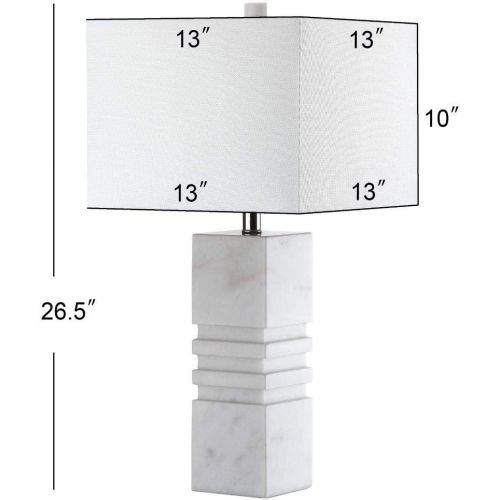  Safavieh TBL4064A Lighting Collection Faye Marble Black Table Lamp
