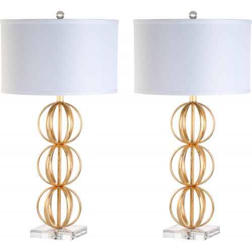  Safavieh TBL4072A-SET2 Lighting Collection Annistyn Brass Gold Table Lamp