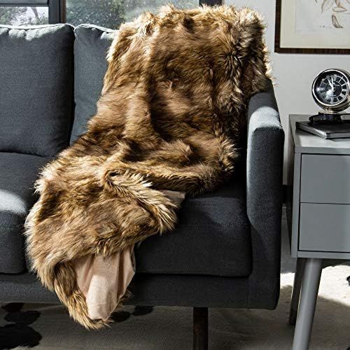  Safavieh Home Collection Golden Noir Throw, Brown