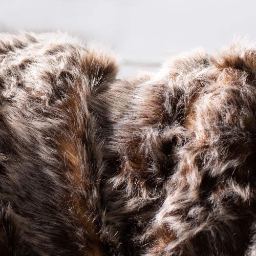  Safavieh Home Collection Dusty Fur Throw Blanket, Grey