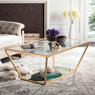 Safavieh Home Collection Allene Gold Leaf Retro Coffee Table