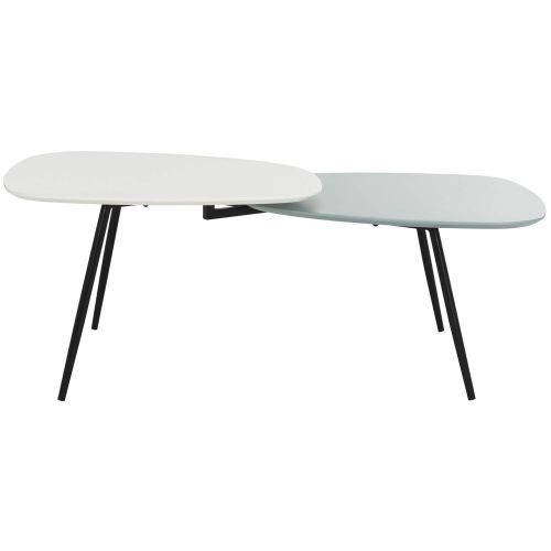  Safavieh Home Collection Jasmine Bi-Level White and Black Coffee Table