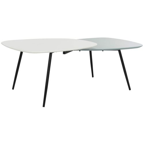  Safavieh Home Collection Jasmine Bi-Level White and Black Coffee Table