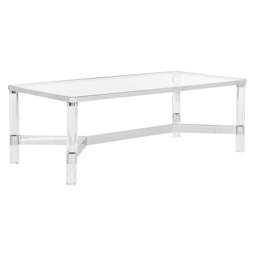  Safavieh Home Collection Suzanna Acrylic Coffee Table, Silver