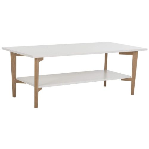  Safavieh Home Collection Caraway White and Natural Coffee Table