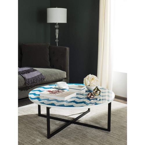  Safavieh Home Collection Cheyenne Blue & White Coffee Table