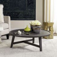 Safavieh FOX4257B Home Collection Malone Dark Retro Mid-Century Dark Grey Wood Coffee Table