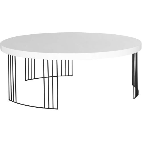  Safavieh Home Collection Keelin Mid-Century Modern White Coffee Table