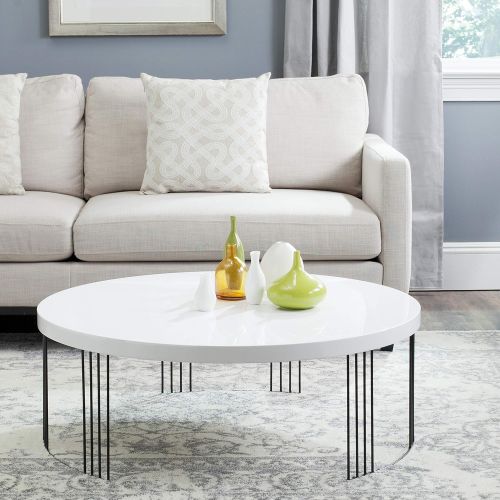  Safavieh Home Collection Keelin Mid-Century Modern White Coffee Table