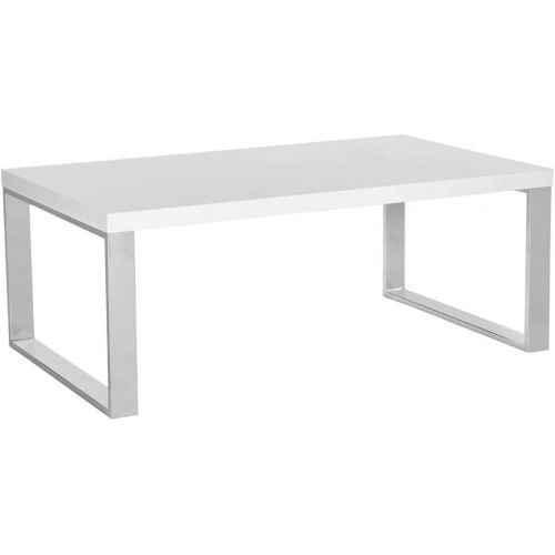  Safavieh Home Collection Rockford White and Chrome Coffee Table