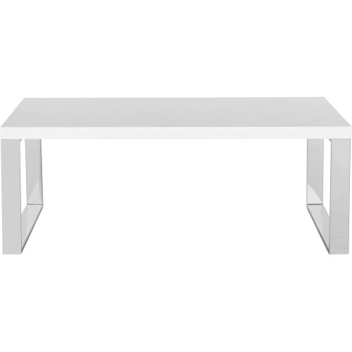  Safavieh Home Collection Rockford White and Chrome Coffee Table