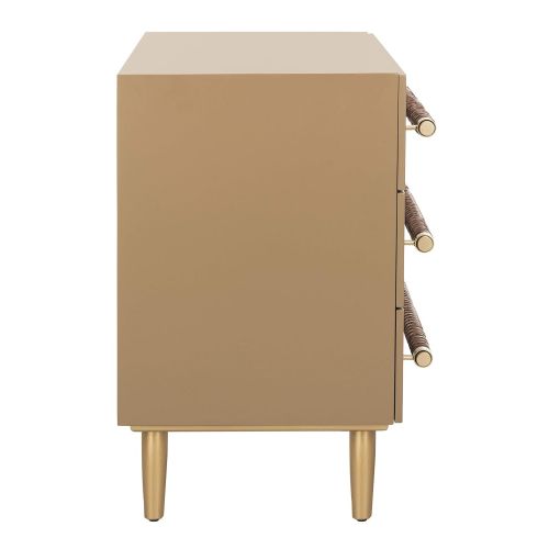  Safavieh CHS6602A Home Collection Raquel Light Brown 3 Chest of Drawers