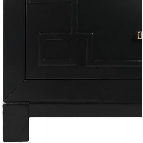  Safavieh CHS6412C Home Collection Raina Black and Gold 3 Chest of Drawers