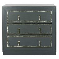 Safavieh CHS6409C Home Collection Laputa Steel Teal and Gold 3 Chest of Drawers