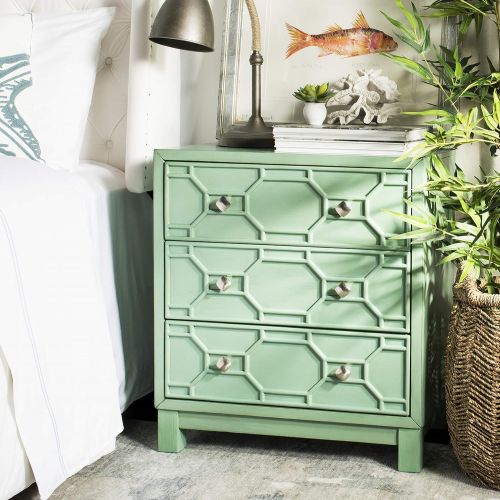  Safavieh CHS9201A Home Collection Izumi Turquoise 3 Chest of Drawers