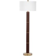 Safavieh Lighting Collection Marcello Faux Crocodile Cream 60.5-inch Floor Lamp