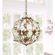 Safavieh CHA4007A Lighting Collection Austen Cage Gold Leaf Chandelier