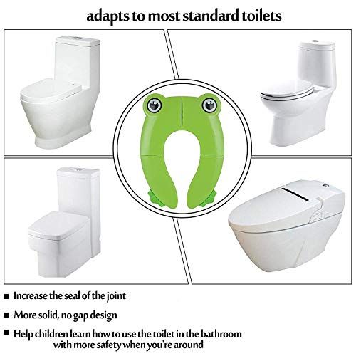  [아마존베스트]Safcare Folding Large Non-Slip Potty Training Seat for Boys and Girls, Travel Portable Reusable Toddlers Toilet Seat Covers Liners Fits Round & Oval Toilets with Carry Bag