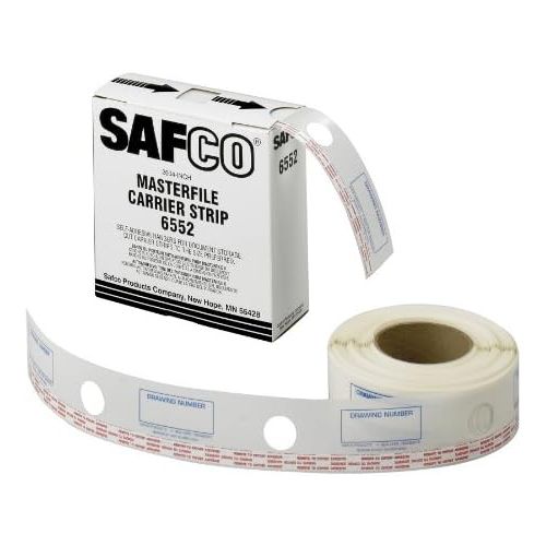  Safco Products 6552 Polyester Carrier Strips, 2 14 Wide, for use with MasterFile 2 Document Storage, sold separately