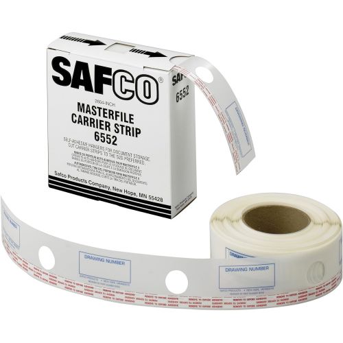  Safco Products 6552 Polyester Carrier Strips, 2 14 Wide, for use with MasterFile 2 Document Storage, sold separately