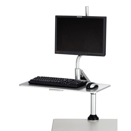 Safco Products 2130SL Desktop SitStand Workstation, Silver