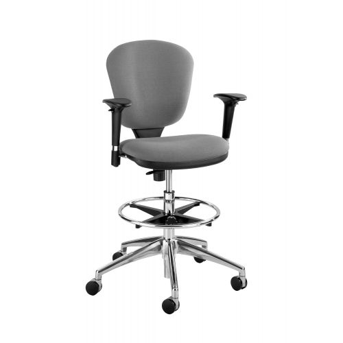  Safco Products Metro Extended Height Chair 3442GR, Ergonomic, Pneumatic Height Adjustable, Heavily Padded