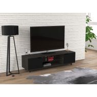 Safdie & Co. 81054.Z.74 Center Table/Tv Console/Entertainment Stand/Media Cabinet, Grey Wood