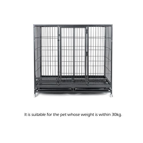  Safe Baby Large Folding Metal Dog Crate With Sunroof And Tray, Indoor Outdoor, Black Pet House For Indoor...